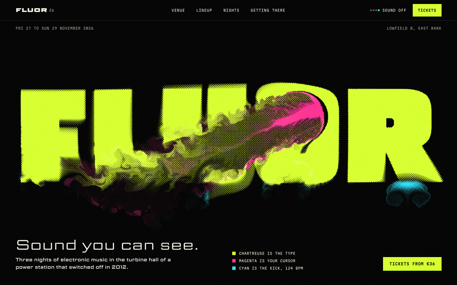 FLUOR 26, a showcase site made by the Laarpi team